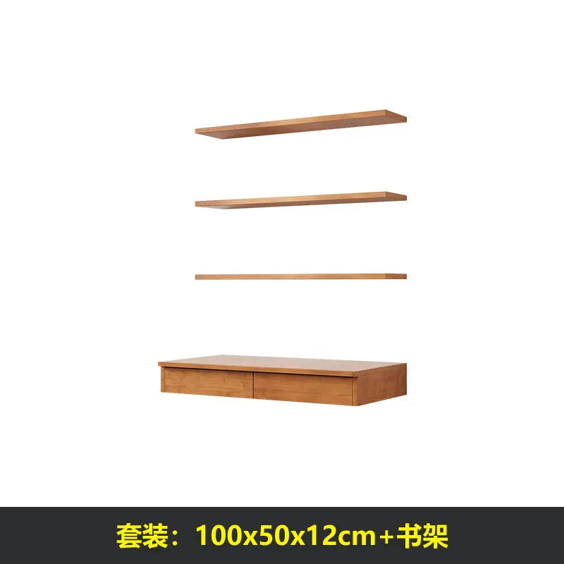 Nordic Creative Solid Wood Computer Desk Modern Bedroom Floating Wall Mounted Desk Bedroom Home Furniture Bureau Flottant FYFD