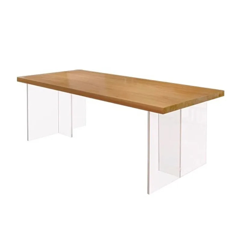 Italian Acrylic Solid Wood Floating Table Modern Simple Living Room Bedroom Workbench Home Furniture Mobili Da Studio FYFD