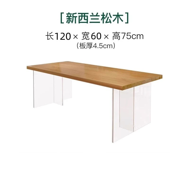 Italian Acrylic Solid Wood Floating Table Modern Simple Living Room Bedroom Workbench Home Furniture Mobili Da Studio FYFD