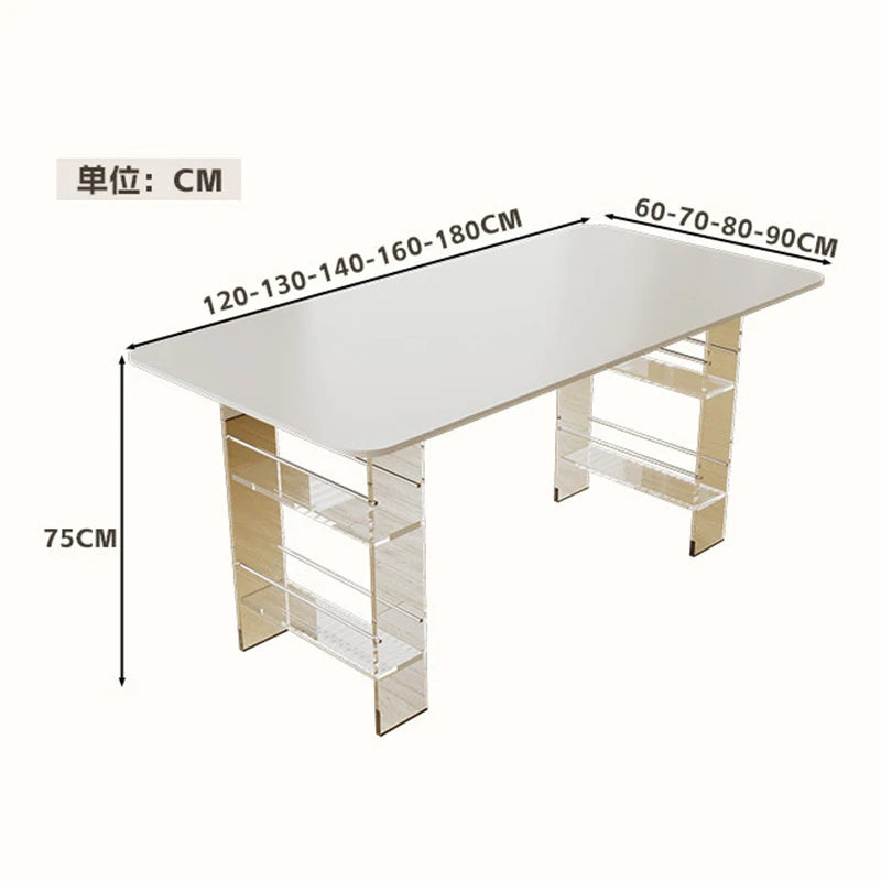 Nordic High-end Sintered Stone Desk Modern Design Balcony Floating Acrylic Office Desk Bedroom Furniture Zwevend Bureau FYFD