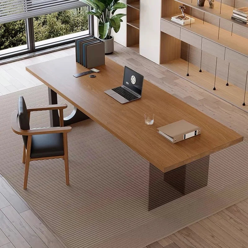 Italian Acrylic Floating Wooden Office Desk Modern Simple Living Room Study Desk Office Home Furniture Tavolo Fluttuante FYFD