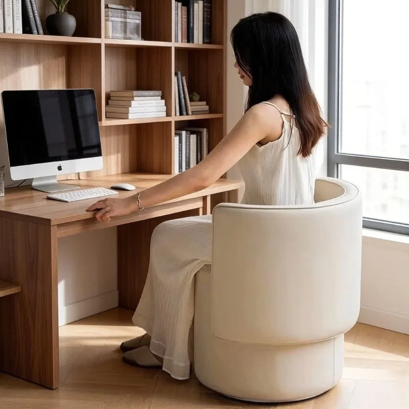 Simple Backrest Dressing Table Stool, Multifunctional Ottoman for Bedroom & Sofa