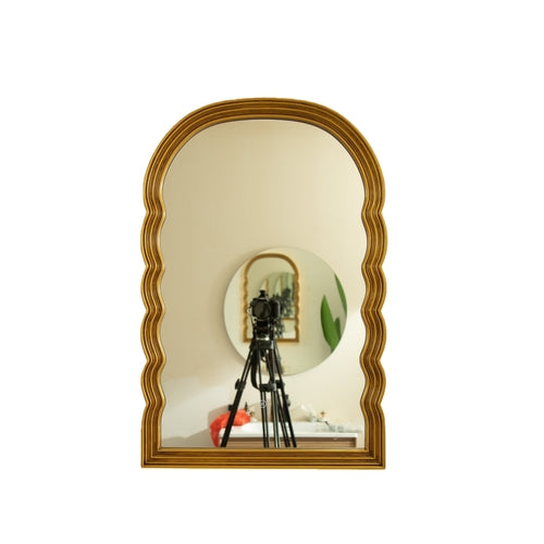 Arched Wall Mirror – Vintage Mirror Golden, Silver 23.43" x 1.97" for