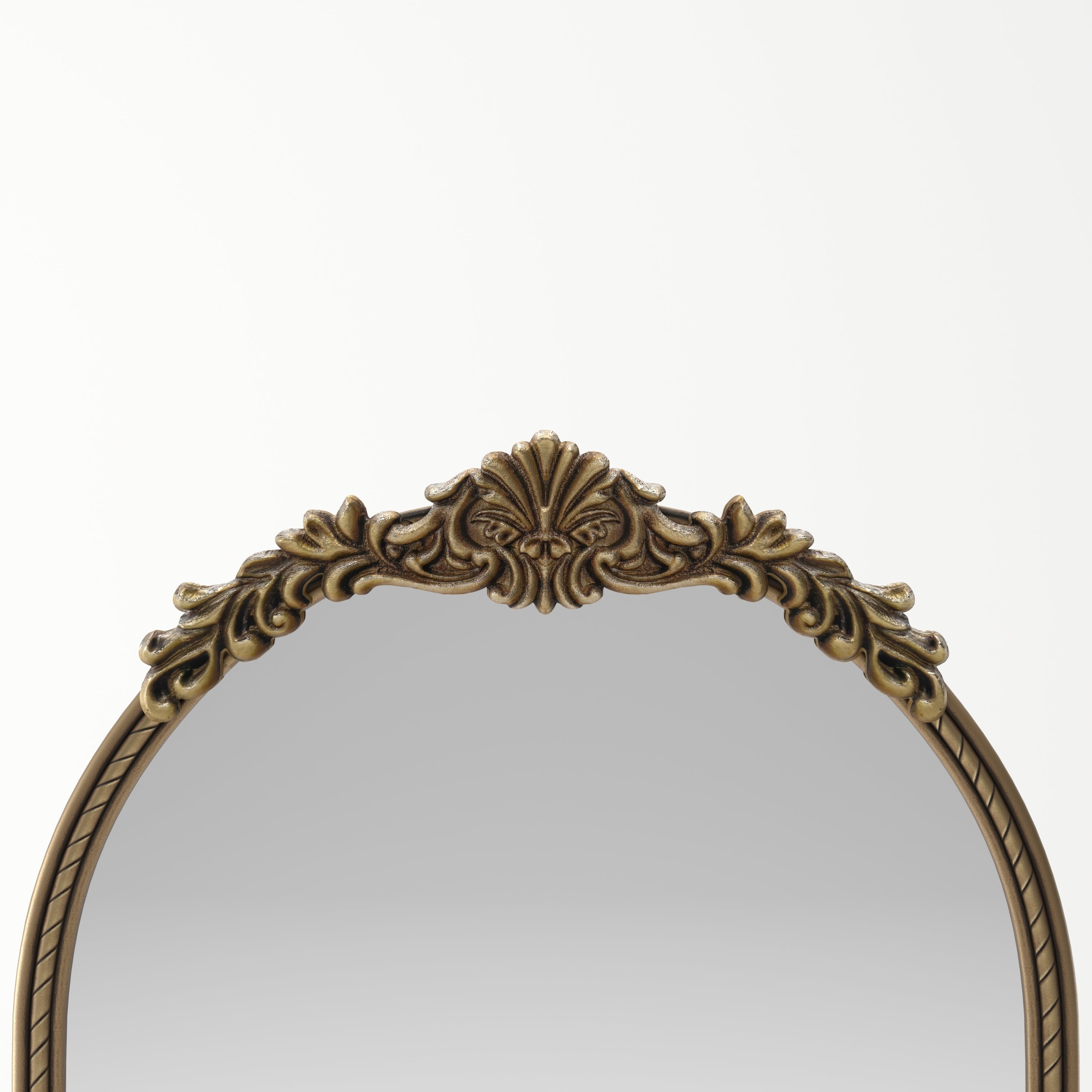 Full-Length Mirror – Ornate Wood Frame Antique Gold 33.07" x 73.03"