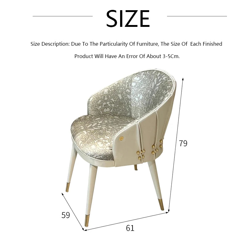 Luxury Design Dining Chairs with Backrest Dinner Chairs  Leisure Chair for Dining Room, Conference Room, Reception Room