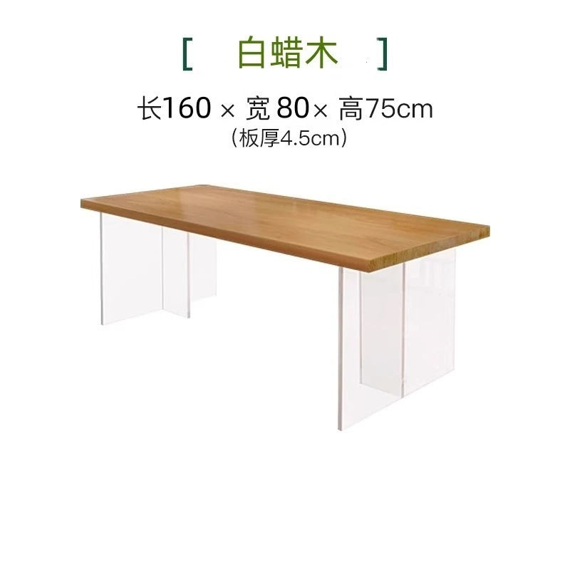 Italian Acrylic Solid Wood Floating Table Modern Simple Living Room Bedroom Workbench Home Furniture Mobili Da Studio FYFD