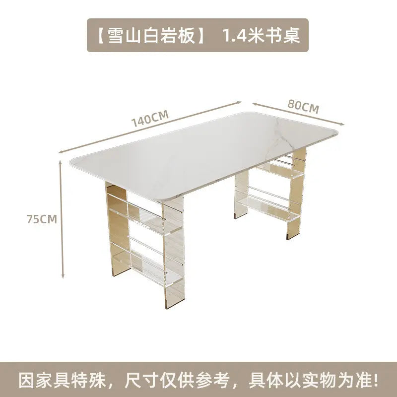 Nordic High-end Sintered Stone Desk Modern Design Balcony Floating Acrylic Office Desk Bedroom Furniture Zwevend Bureau FYFD