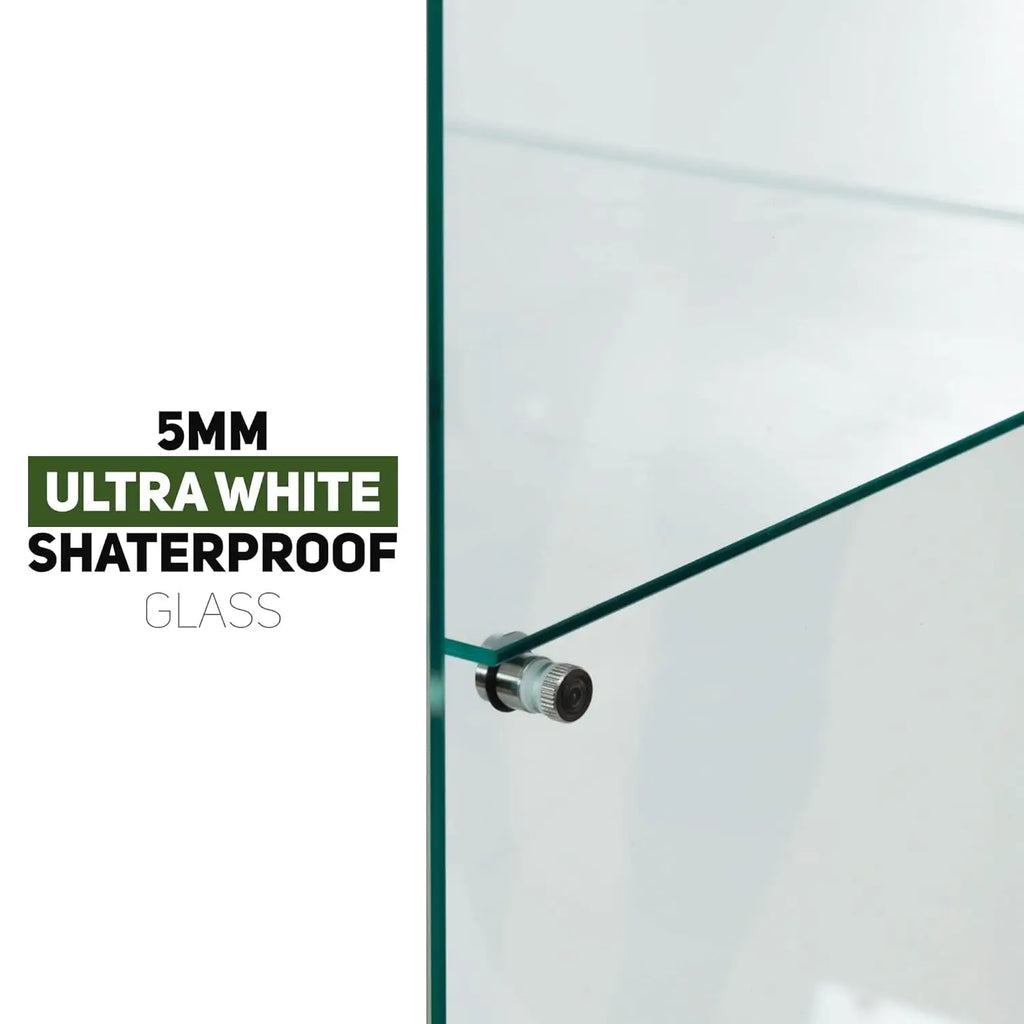 Glass Display Cabinet with 4 Shelves, 2 Doors Curio Cabinets for Living Room, Bedroom, Office, Floor Standing, Customized