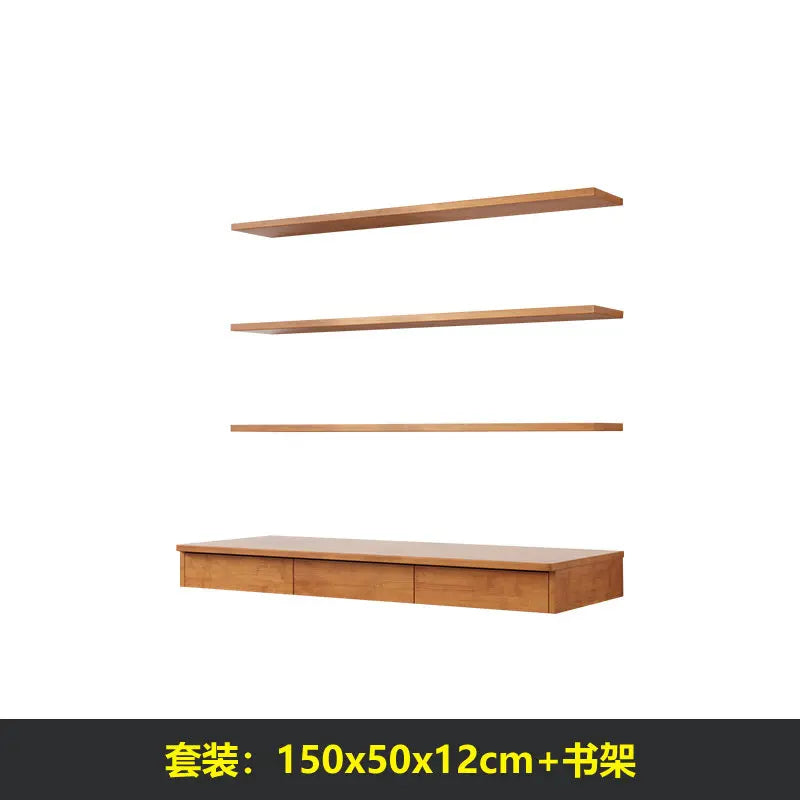 Nordic Creative Solid Wood Computer Desk Modern Bedroom Floating Wall Mounted Desk Bedroom Home Furniture Bureau Flottant FYFD