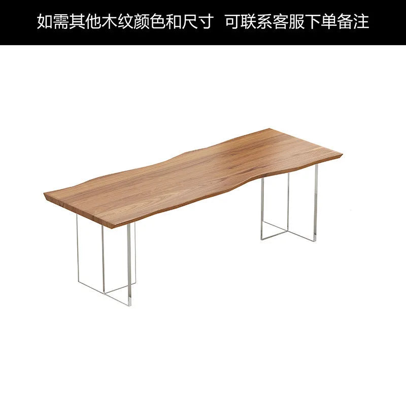 Nordic Luxury Acrylic Solid Wood Desk Modern Minimalist Living Room Study Floating Table Designer Home Furniture Mesas FYFD