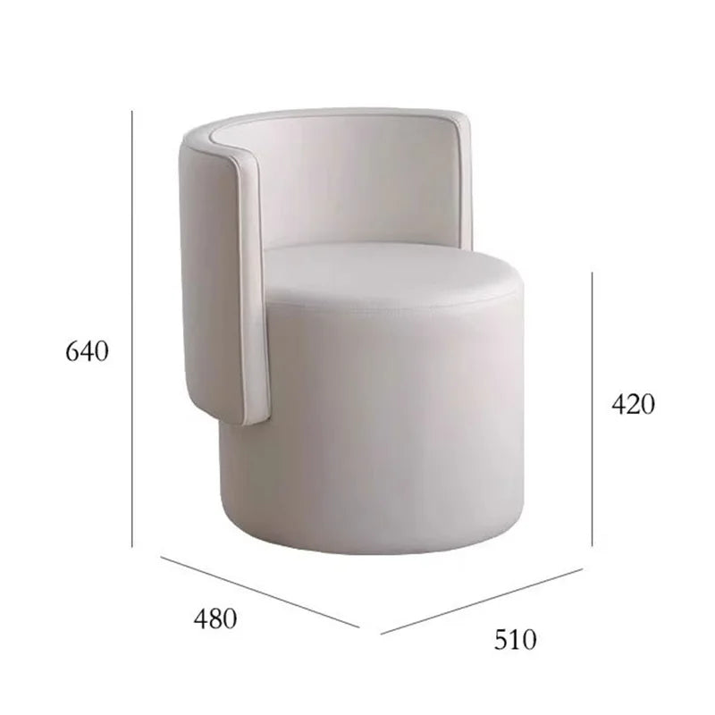 Simple Backrest Dressing Table Stool, Multifunctional Ottoman for Bedroom & Sofa