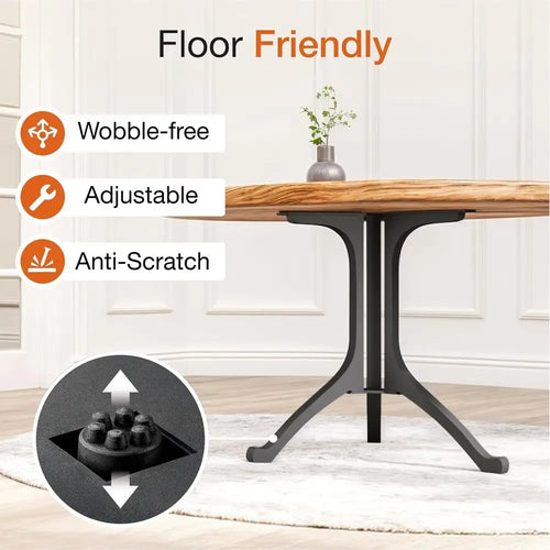 28-inch Handcrafted Black Metal Wishbone Table Legs, Rust-Resistant, Adjustable for Dining Tables, Desks, and Benches - Suitable