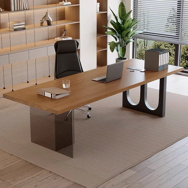 Italian Acrylic Floating Wooden Office Desk Modern Simple Living Room Study Desk Office Home Furniture Tavolo Fluttuante FYFD
