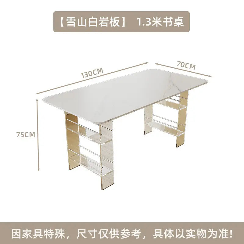 Nordic High-end Sintered Stone Desk Modern Design Balcony Floating Acrylic Office Desk Bedroom Furniture Zwevend Bureau FYFD