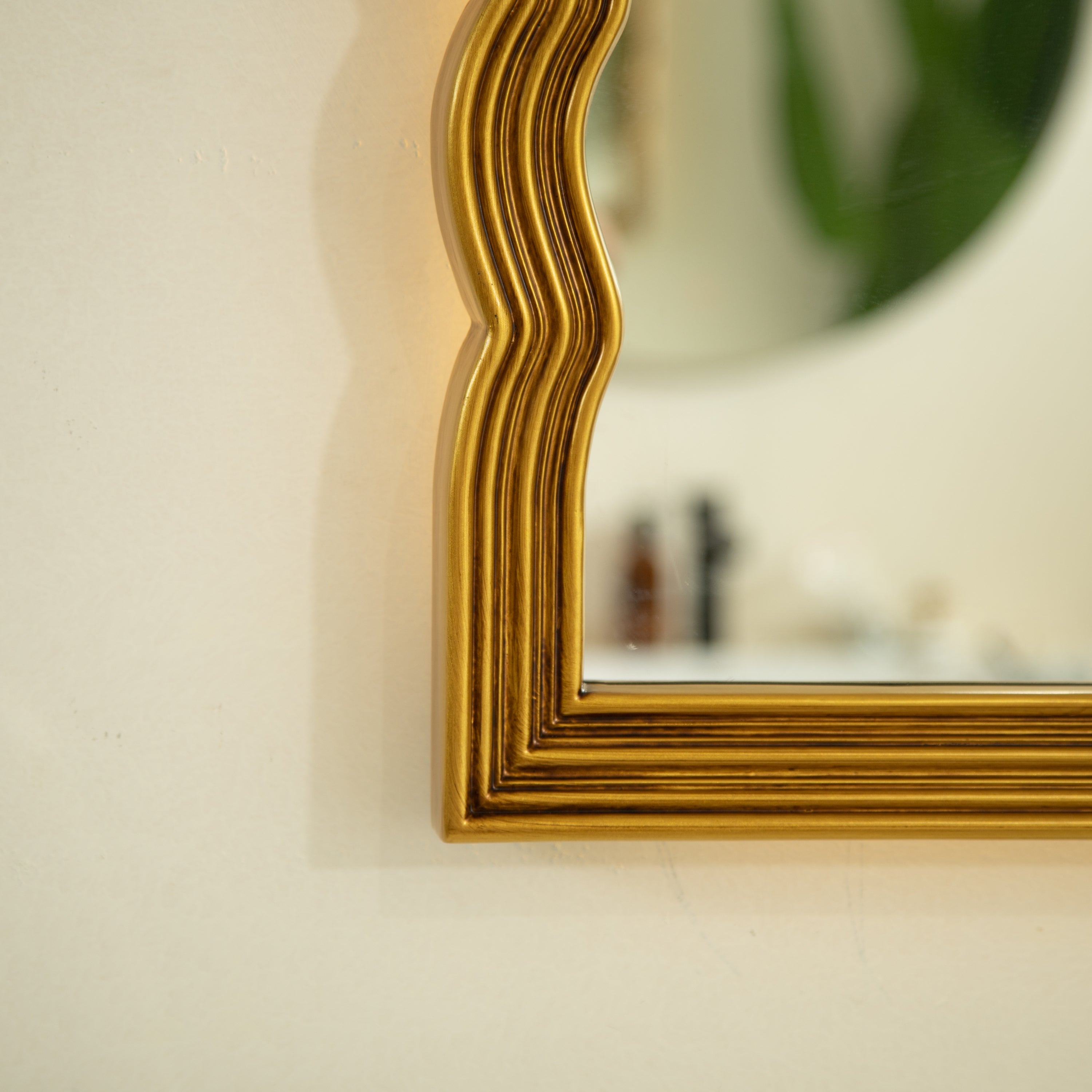 Arched Wall Mirror – Vintage Mirror Golden, Silver 23.43" x 1.97" for