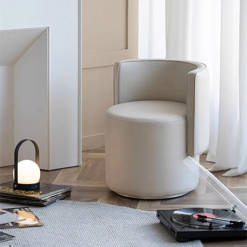 Simple Backrest Dressing Table Stool, Multifunctional Ottoman for Bedroom & Sofa