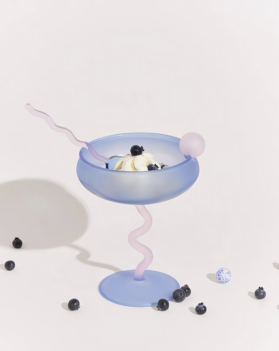 Jelly Bean Wine Glass - Whimsical Eclectic Dopamine Cocktail Coupe