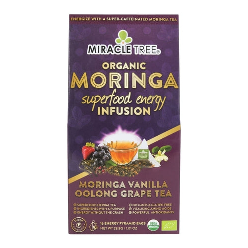 Organic Moringa Energy Tea - Grape Vanilla - Natural Coffee